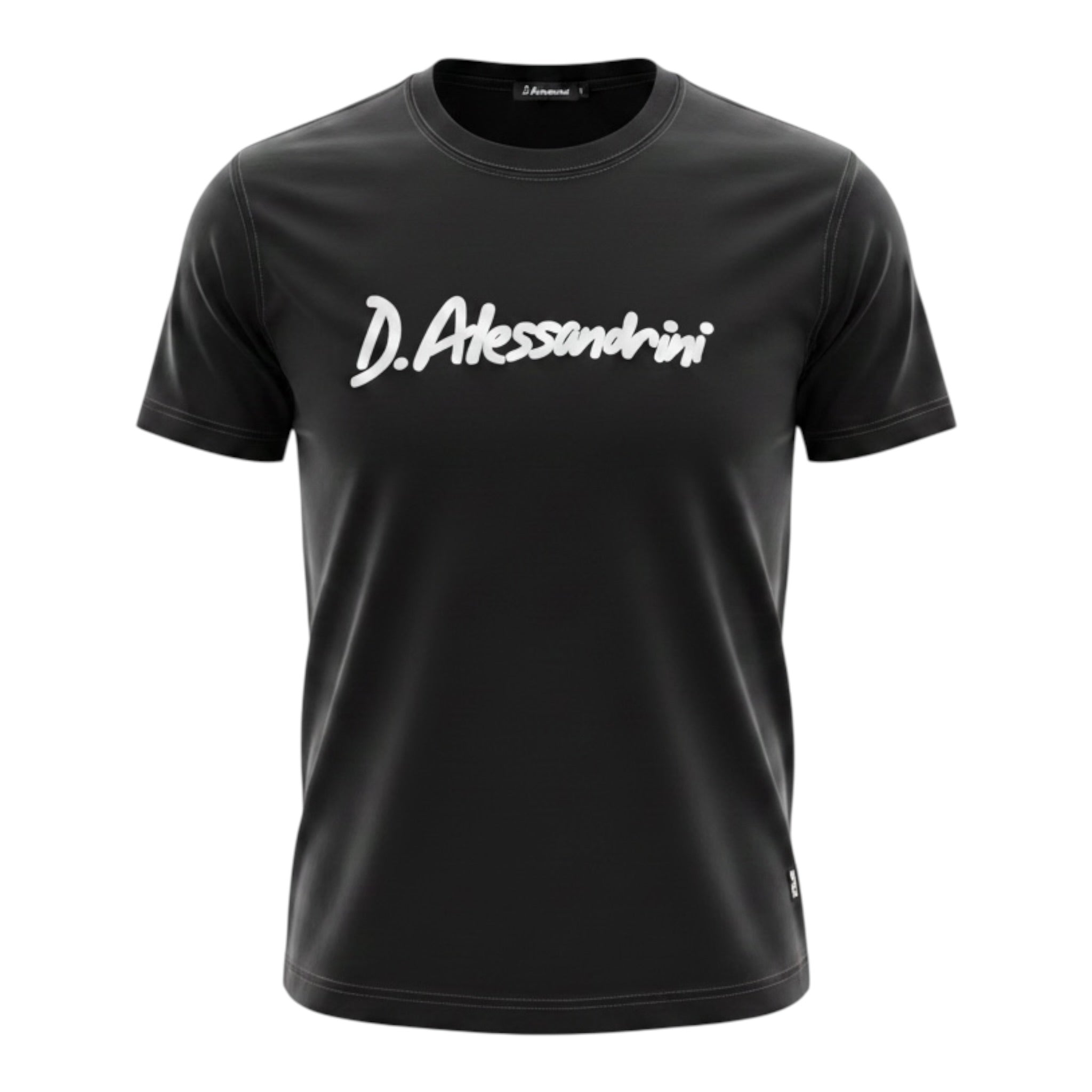 Daniele Alessandrini T-Shirt tinta unita con Stampa Nero per Bambino 1232MZ00224 NERO DANIELE ALESSANDRINI 