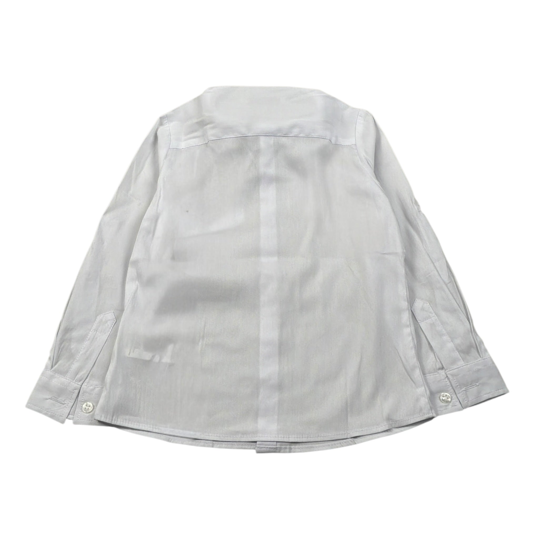 Daniele Alessandrini Camicia Manica Lunga Tinta Unit con Logo Bianco per Bambino 1235C1041 BIANCO DANIELE ALESSANDRINI 