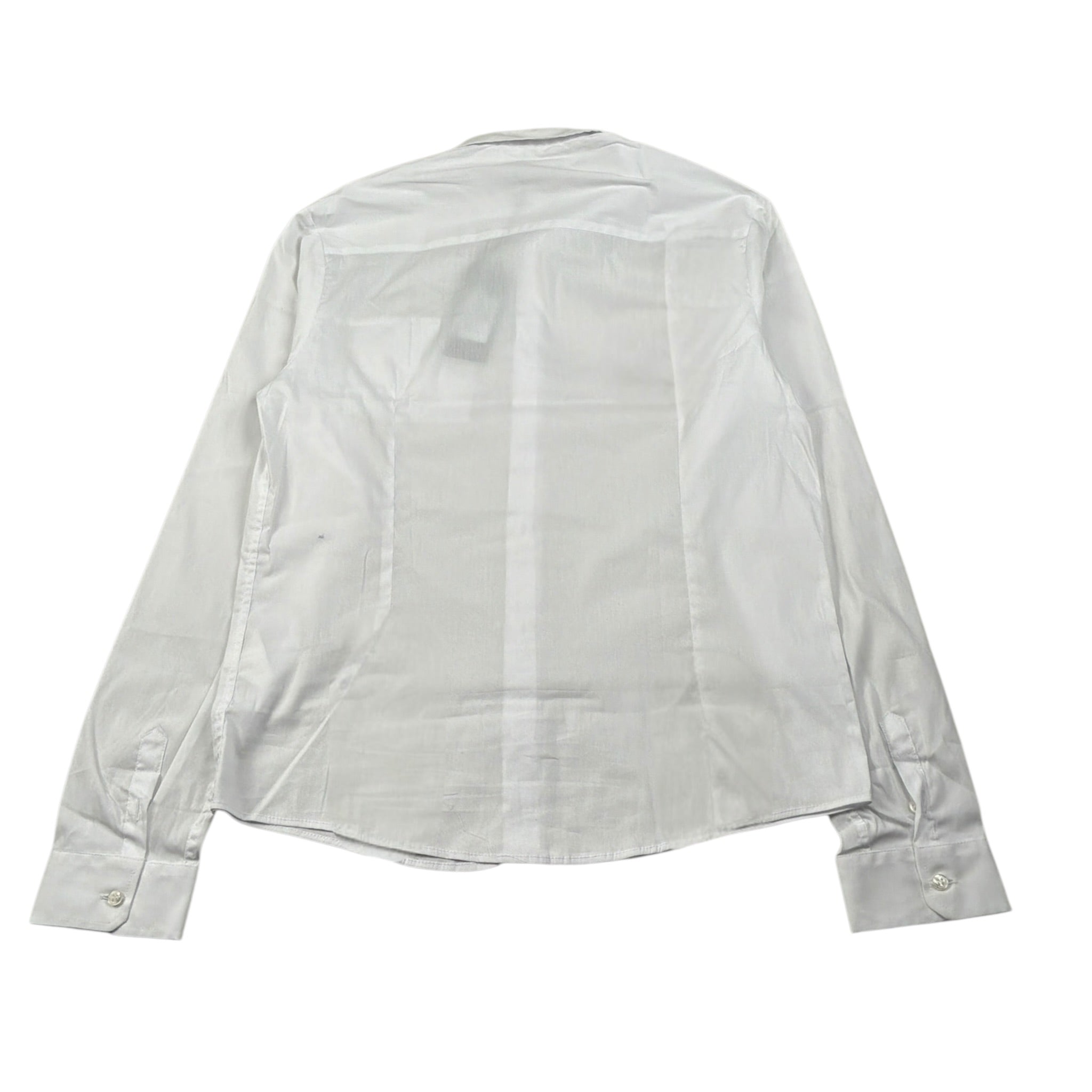 Daniele Alessandrini Camicia Manica Lunga Tinta Unit con Logo Bianco per Bambino 1235C1171 BIANCO DANIELE ALESSANDRINI 