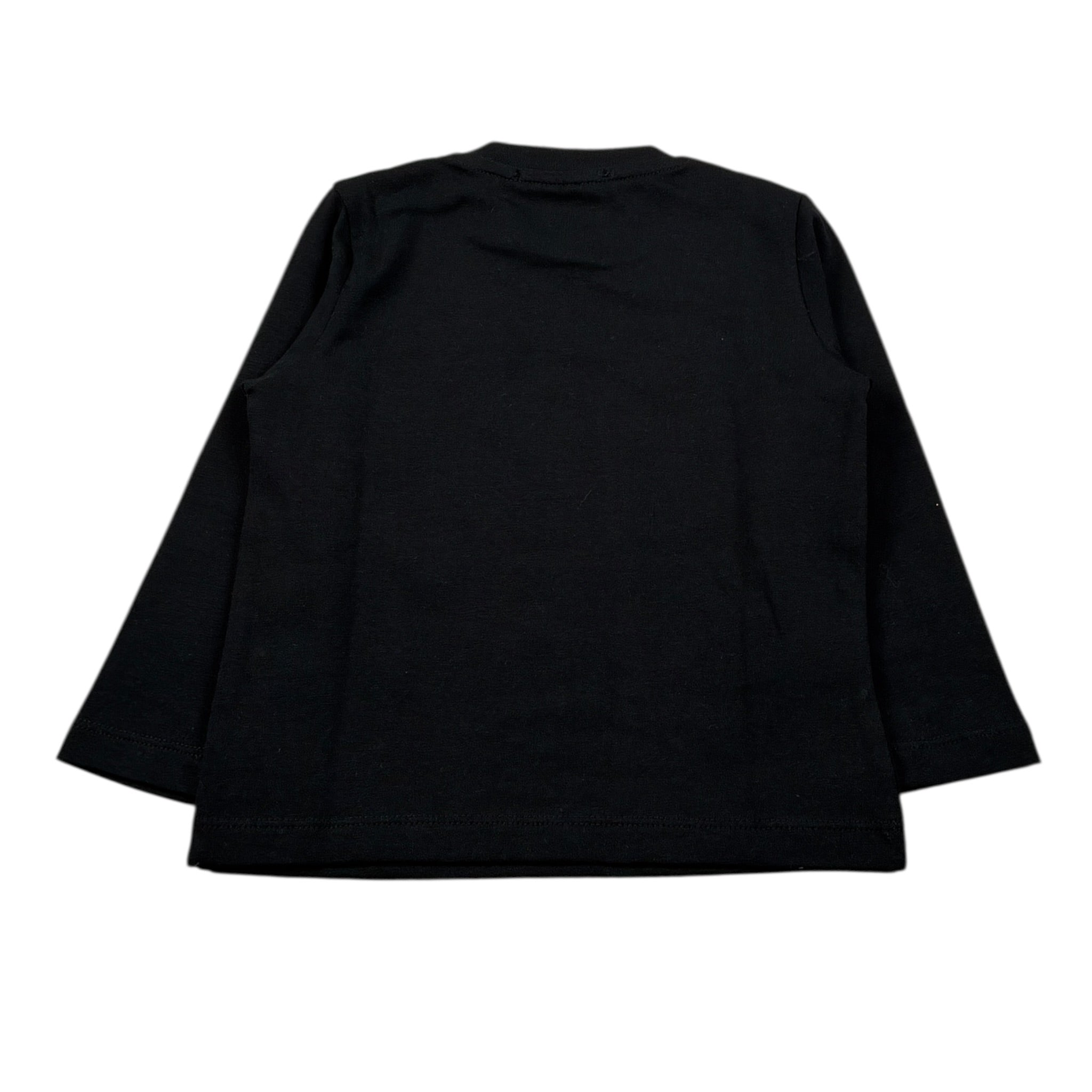 Daniele Alessandrini Shirt Girocollo tinta unita con Stampa Nero per Bambino 1291M00120J NERO DANIELE ALESSANDRINI 