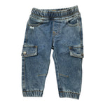 Daniele Alessandrini Jeans tinta unita con Elastico In Vita Blu per Neonato 1291PD00097 BLU DANIELE ALESSANDRINI 