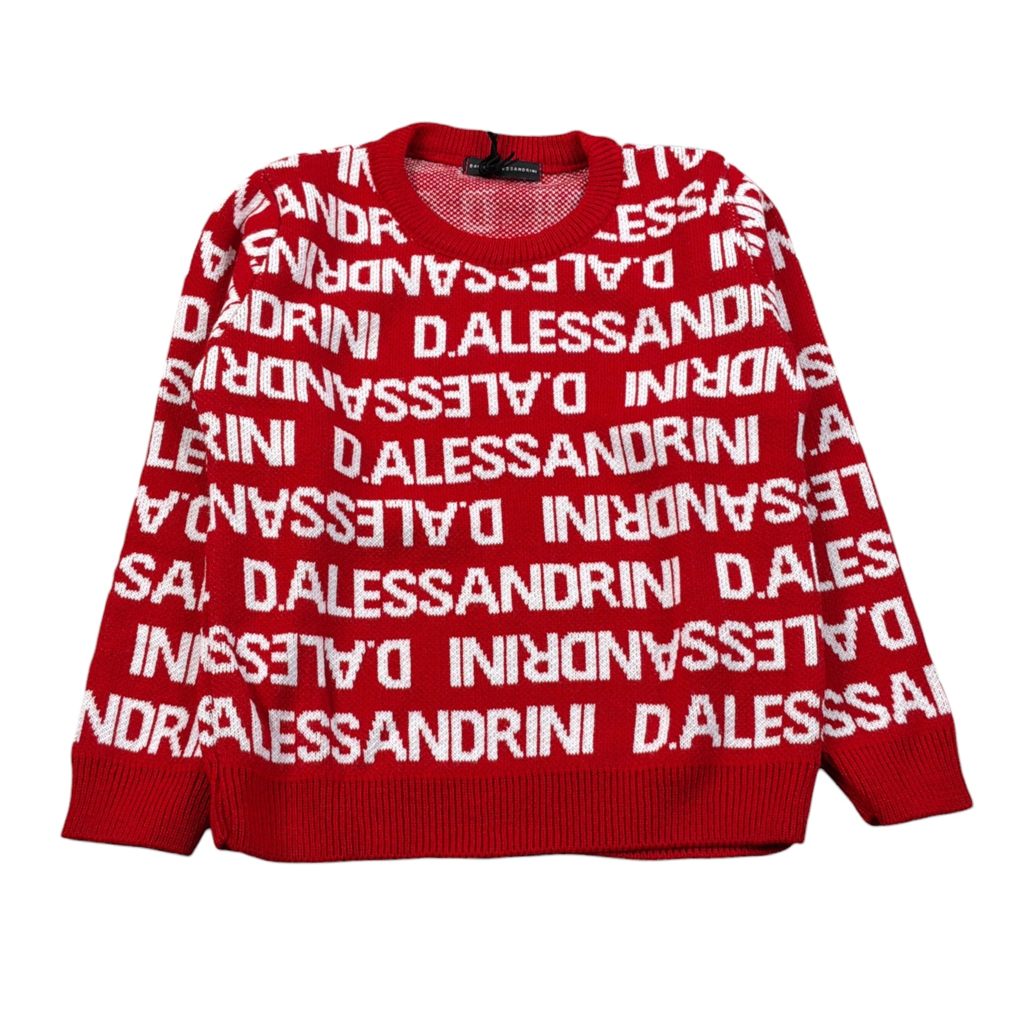 Daniele Alessandrini Maglia Girocollo tinta unita con Stampe Rosso per Bambino 1291W00106JX ROSSO DANIELE ALESSANDRINI 