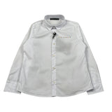 Daniele Alessandrini Camicia Manica Lunga Tinta Unit con Logo Bianco per Bambino 1295C00023J BIANCO DANIELE ALESSANDRINI 