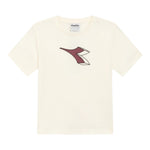 Diadora T-Shirt Girocollo tinta unita con Logo Panna per Bambino 102182237 PANNA DIADORA 