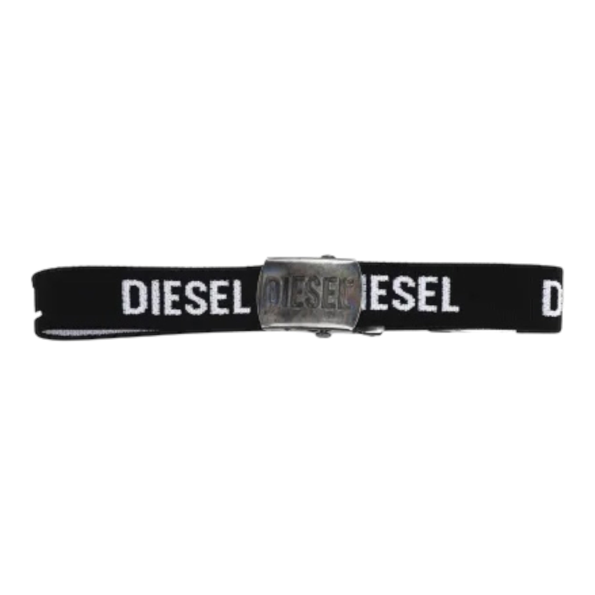 Diesel Cintura Bicolore con Logo Bianco/Nero per Bambino J00655 BIANCO/NERO DIESEL 
