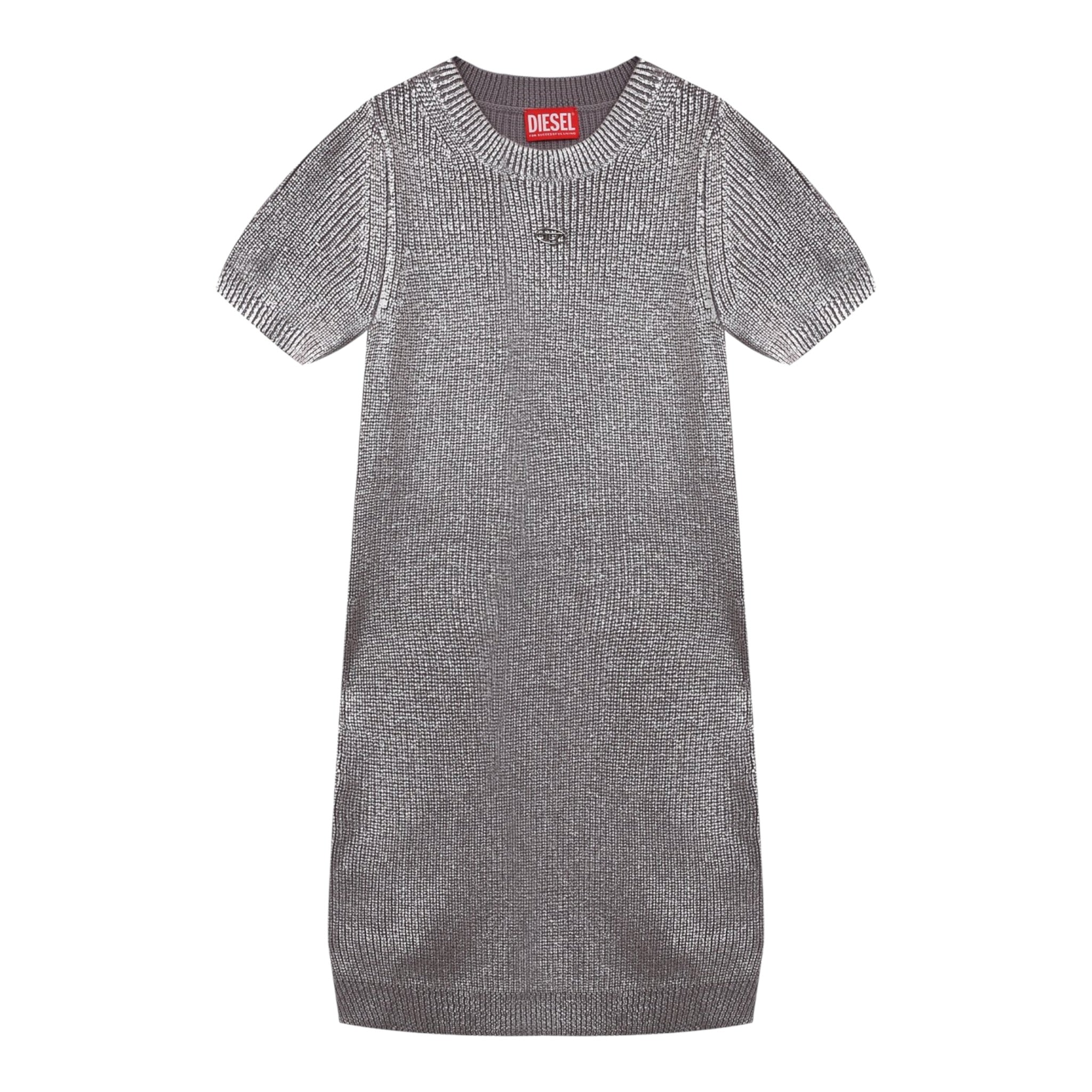 Diesel Abito tinta unita Mezza Manica Argento per Bambina J02068 ARGENTO DIESEL 