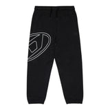 Diesel Pantalone Modello Tuta Tinta Uinita con Logo Nero per Bambina J02272 NERO DIESEL 