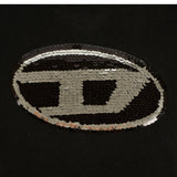 Diesel T-Shirt tinta unita con Paillettes Nero per Bambina J02371 NERO DIESEL 