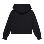 Diesel Felpa tinta unita con Cappuccio E Stampa Nero per Bambina J02416 NERO DIESEL 