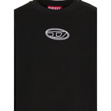 Diesel Felpa Chiusa tinta unita con Logo Nero per Bambino J02417 NERO DIESEL 