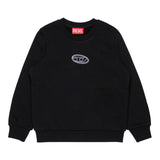 Diesel Felpa Chiusa tinta unita con Logo Nero per Bambino J02417X NERO DIESEL 