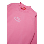 Diesel Felpa Chiusa tinta unita con Logo Rosa per Bambina J02417XX ROSA DIESEL 