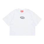 Diesel T-Shirt tinta unita con Logo Bianco per Bambina J02428 BIANCO DIESEL 