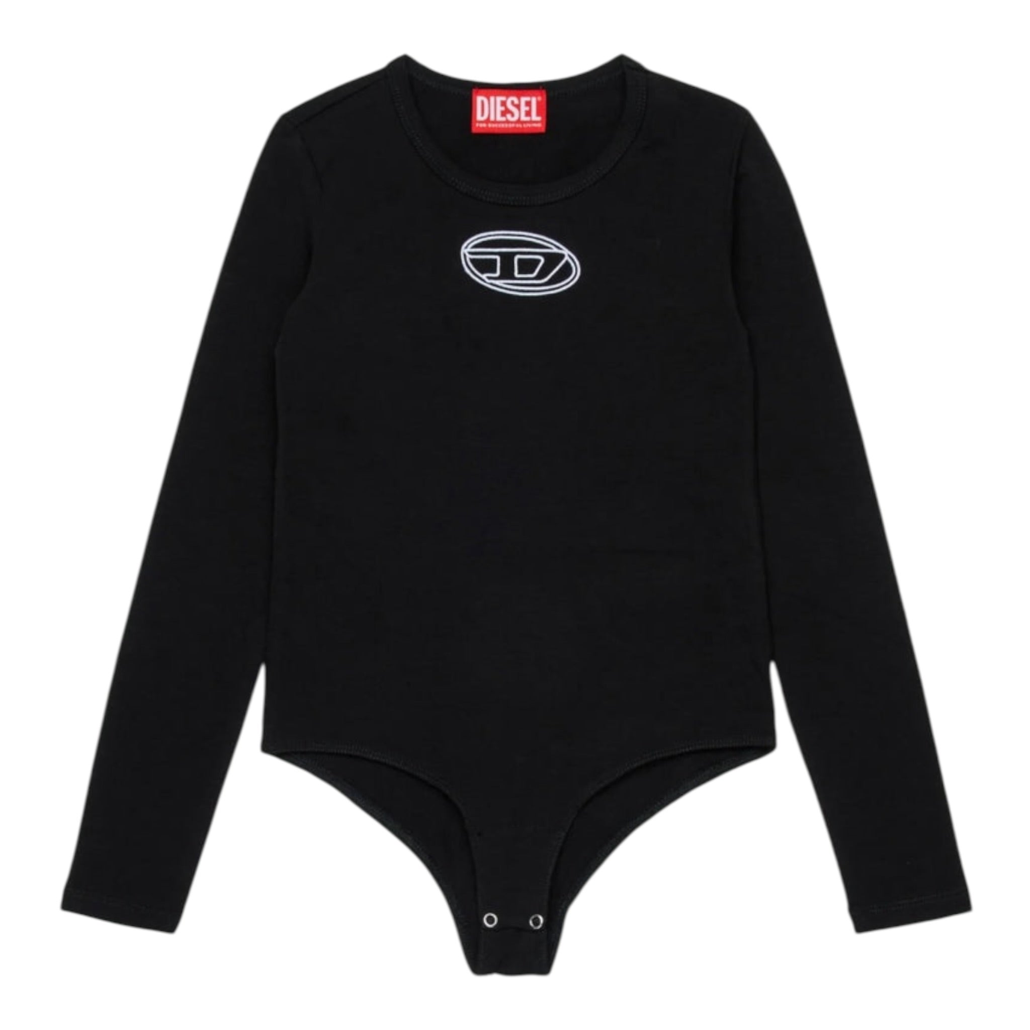Diesel Body Tinta Uinita con Logo Nero per Bambina J02433X NERO DIESEL 