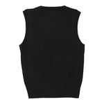 Diesel Gilet In Maglia tinta unita con Logo Nero per Bambina J02437 NERO DIESEL 