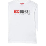 Diesel Shirt tinta unita con Logo Bianco per Bambino J02474 BIANCO DIESEL 
