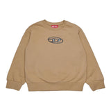 Diesel Felpa tinta unita con Logo Beige per Bambino J02486 BEIGE DIESEL 
