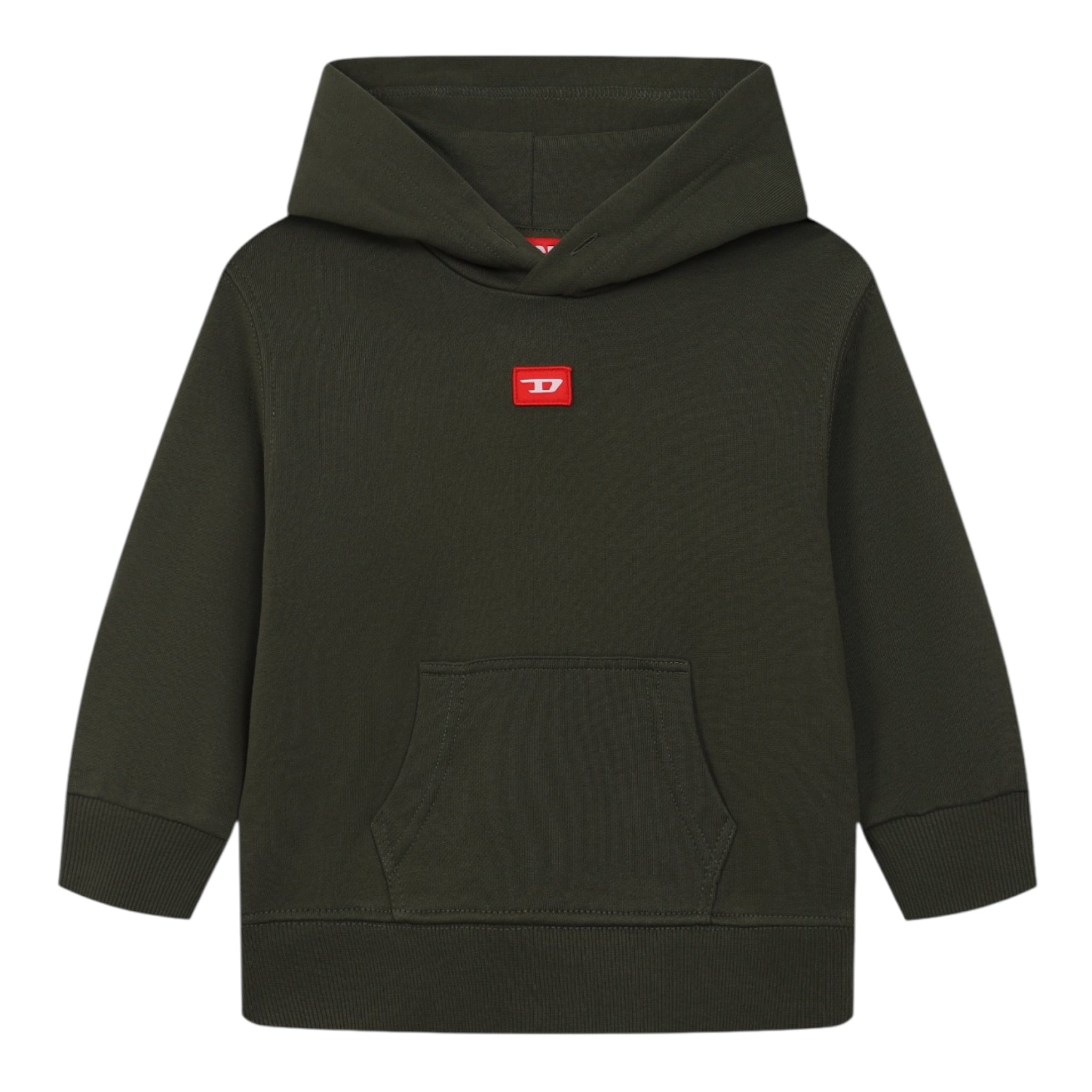 Diesel Felpa Chiusa tinta unita con Cappuccio Verde per Bambino J02502XXXX VERDE DIESEL 