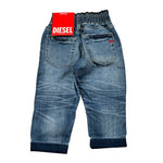Diesel Jeans tinta unita con Elastico In Vita Blu per Neonato K00239 BLU DIESEL 