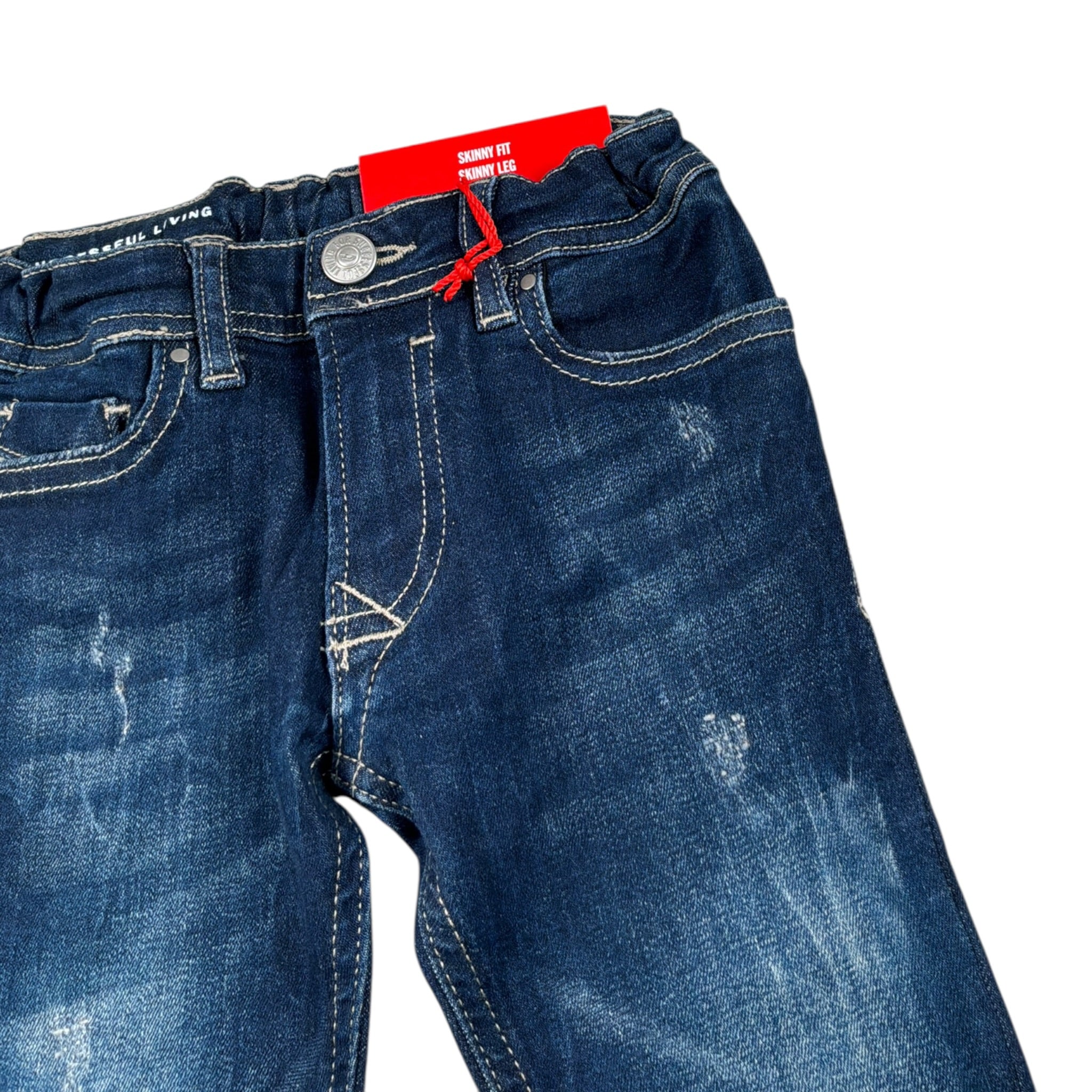 Diesel Jeans tinta unita con Girovita Regolabile Blu per Neonato K00242 BLU DIESEL 