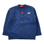 Diesel Cardigan tinta unita con Logo Blu per Neonato K00684 BLU DIESEL 