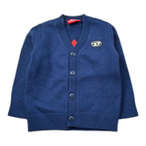 Diesel Cardigan tinta unita con Logo Blu per Neonato K00684 BLU DIESEL 
