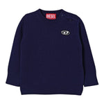 Diesel Maglia tinta unita con Logo Blu per Neonato K00685 BLU DIESEL 