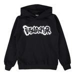 Disclaimer Felpa Chiusa con Cappuccio tinta unita con Logo Nero per Bambino 25IDK58616 NERO DISCLAIMER 