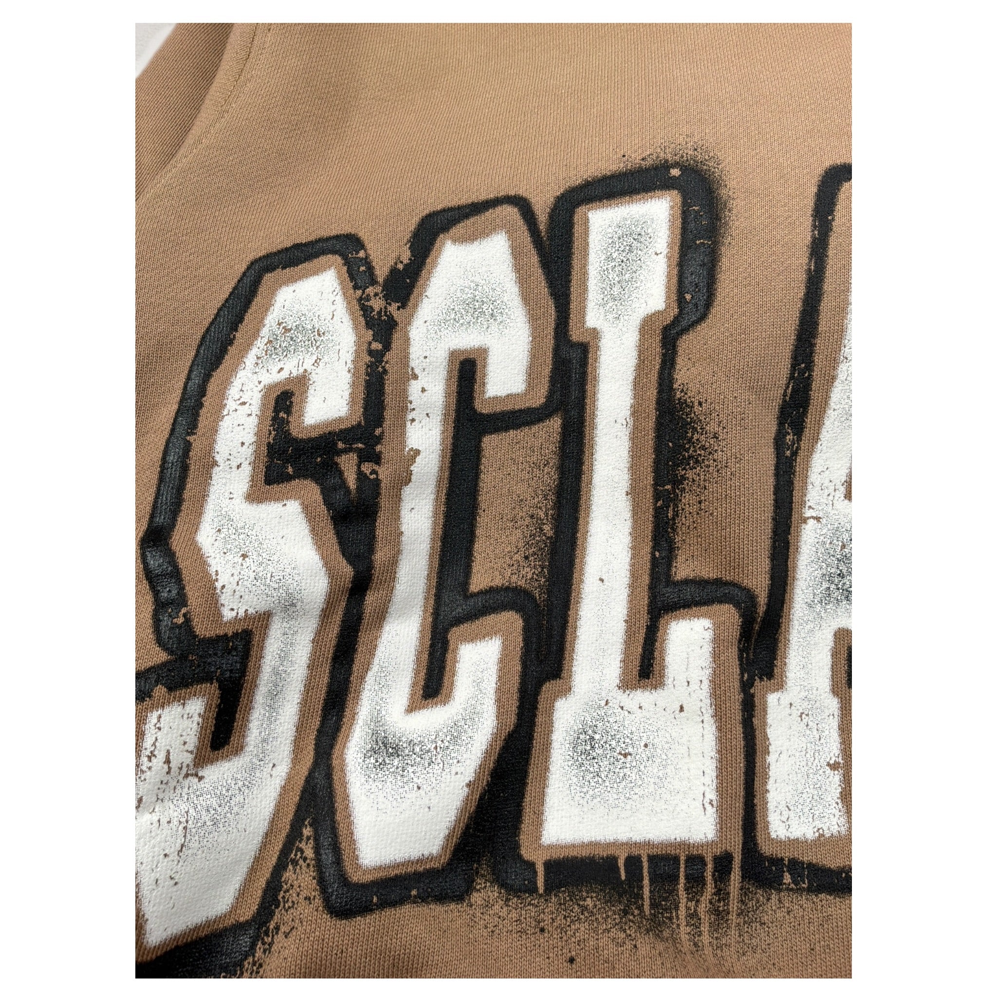 Disclaimer Felpa tinta unita con Cappuccio E Stampa Beige per Bambino 25IDK58625X BEIGE DISCLAIMER 
