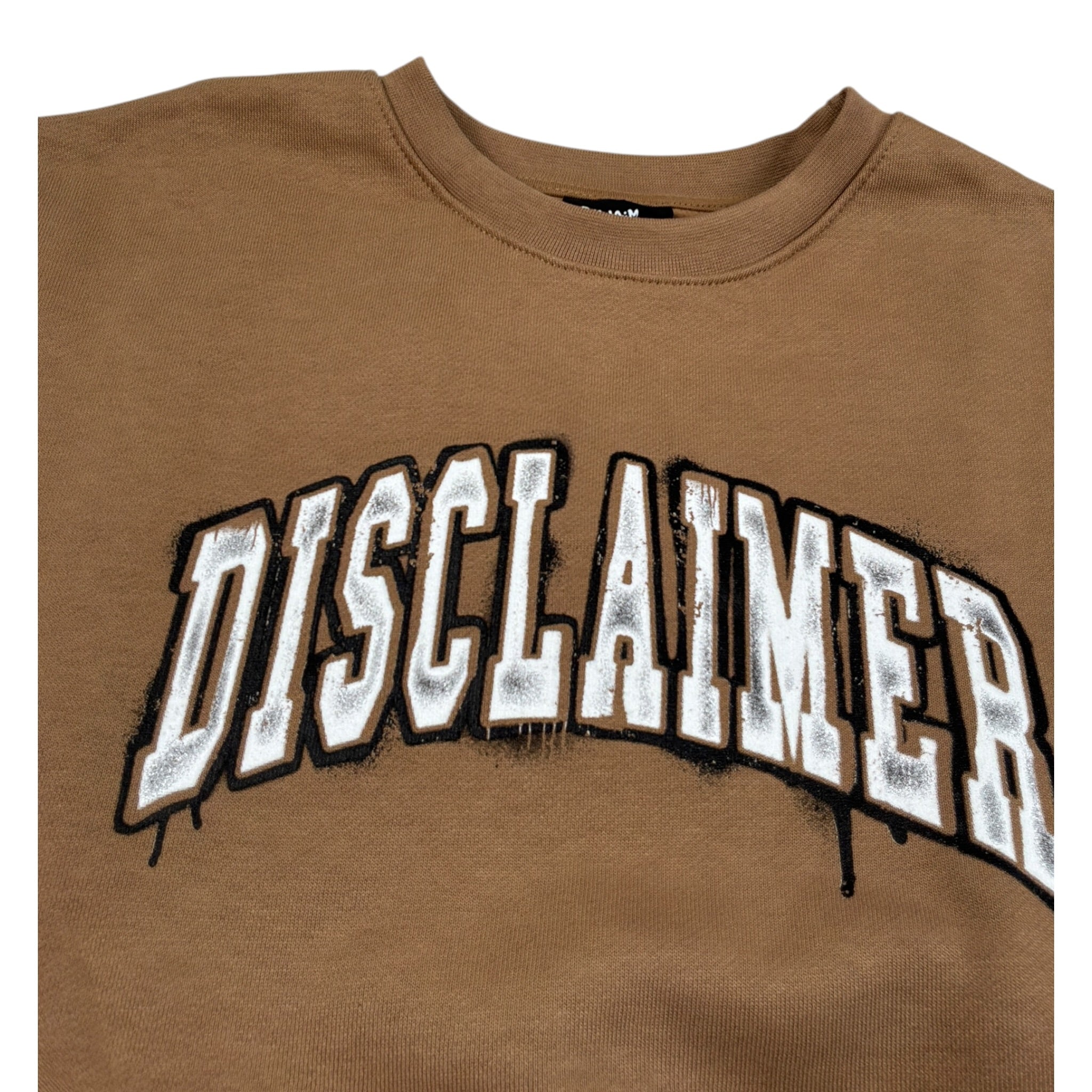 Disclaimer Felpa Chiusa con Cappuccio tinta unita con Logo Cammello per Bambino 25IDK58626X CAMMELLO DISCLAIMER 