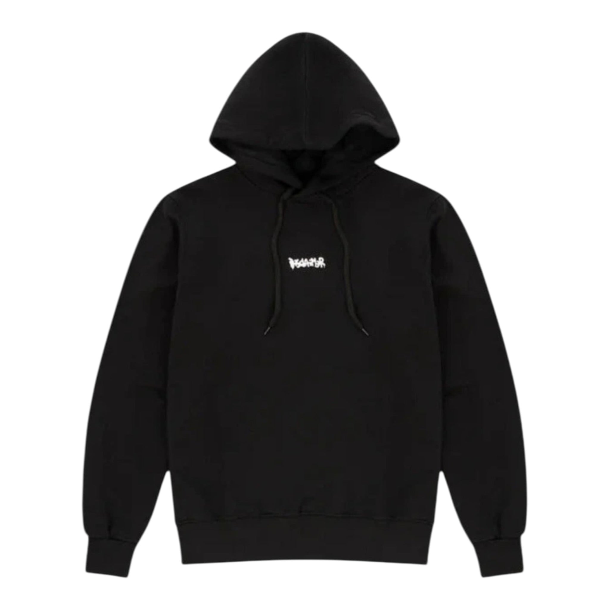Disclaimer Felpa Chiusa con Cappuccio tinta unita con Logo Nero per Bambino 25IDK58645X NERO DISCLAIMER 