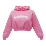 Disclaimer Felpa tinta unita con Cappuccio E Stampa Rosa per Bambina 25IDK58706XX ROSA DISCLAIMER 