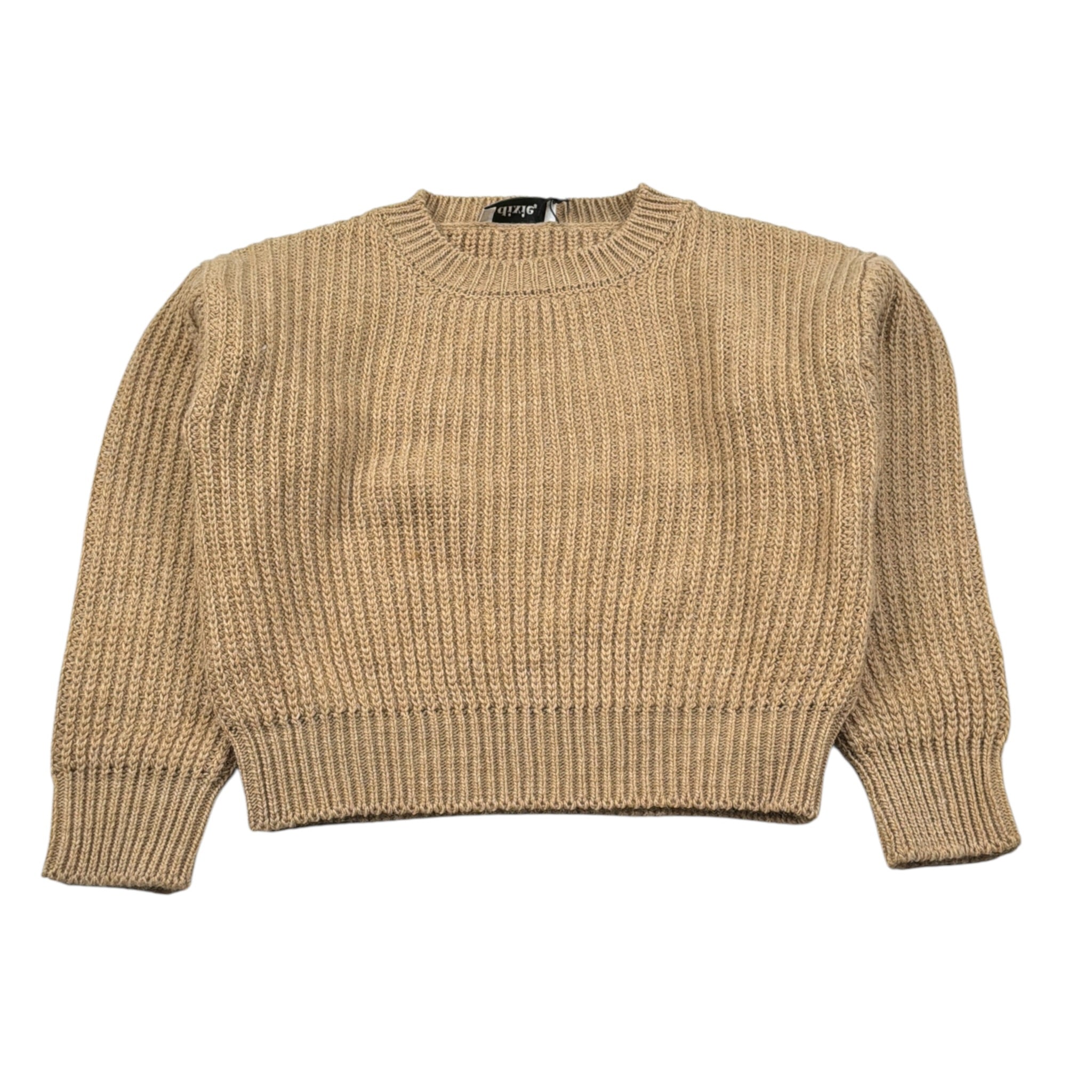 Dixie Maglia tinta unita Girocollo Cammello per Bambina NB69230G79X CAMMELLO DIXIE 