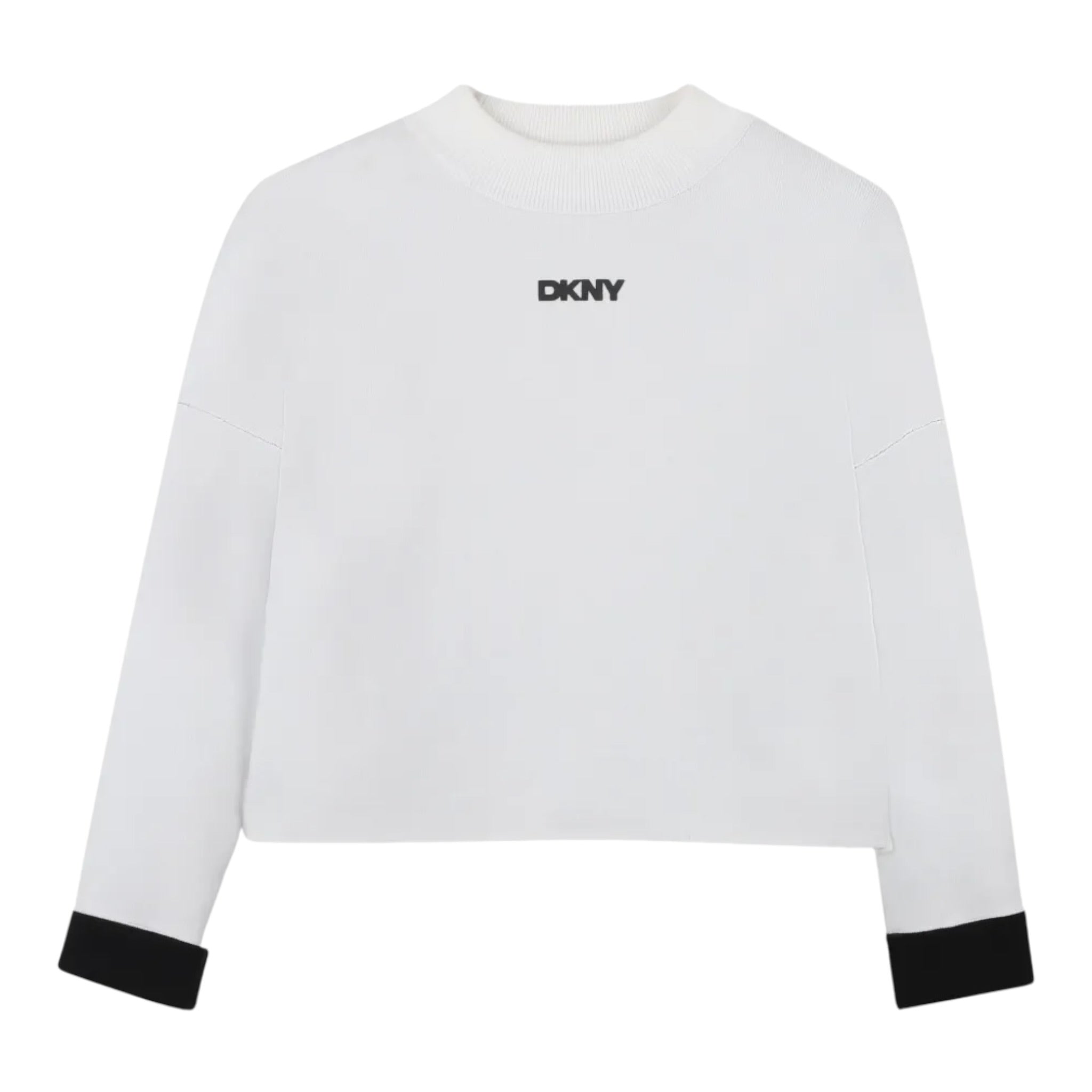 Dkny Maglia Reversibile Bicolore Bianco/Nero per Bambina D62379 BIANCO/NERO DKNY 