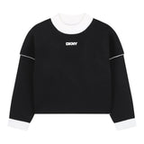 Dkny Maglia Reversibile Bicolore Bianco/Nero per Bambina D62379 BIANCO/NERO DKNY 