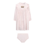 Dolce & Gabbana Set Abito-Coulotte tinta unita Rosa per Neonata L23DP6 ROSA DOLCE & GABBANA 
