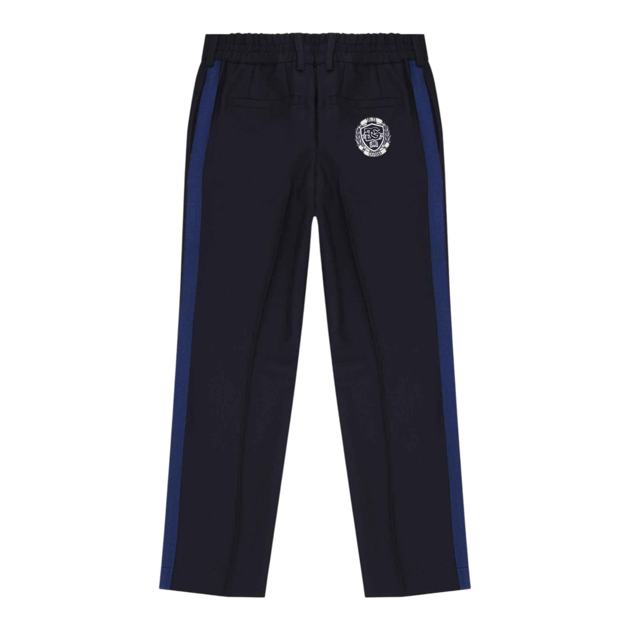 Dolce & Gabbana Pantalone tinta unita con Elastico In Vita Blu per Bambino L44P52J BLU DOLCE & GABBANA 