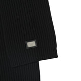 Dolce & Gabbana Sciarpa tinta unita con Logo Nero per Bambino LBKAB4 NERO DOLCE & GABBANA 