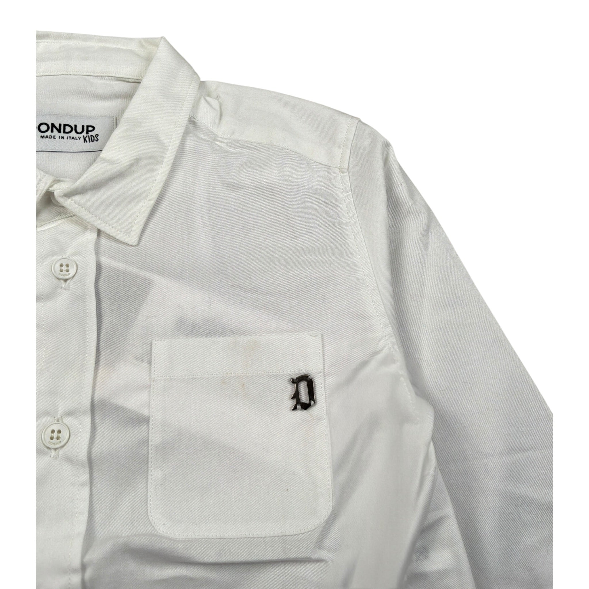 Dondup Camicia Manica Lunga tinta unita Bianco per Neonato DMCA003 BIANCO DONDUP 