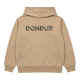 Dondup Felpa tinta unita con Stampa E Cappuccio Beige per Neonata DMFE018N BEIGE DONDUP 