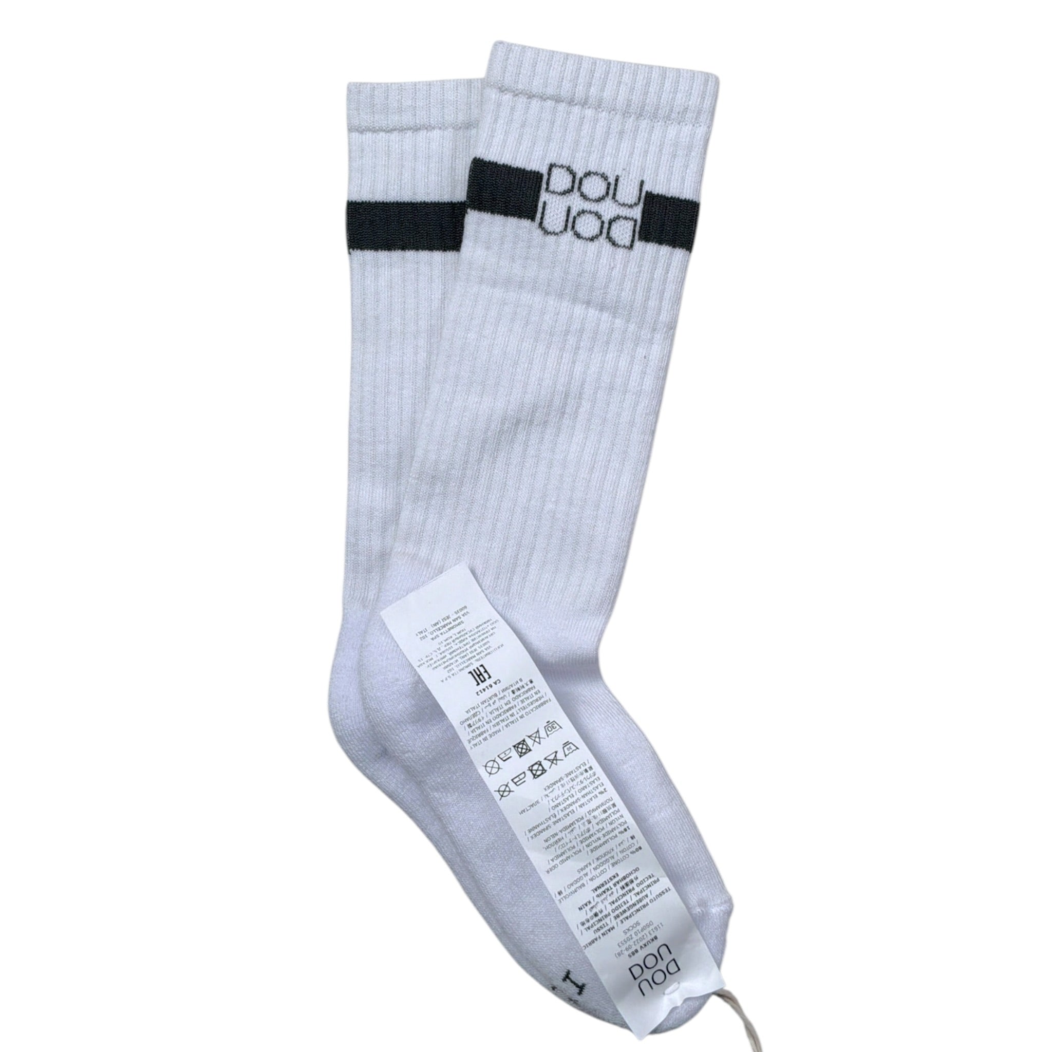 Dou Dou Calzini tinta unita con Logo Bianco per Bambina DS0P10 BIANCO DOU DOU 