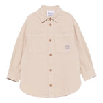 Dou Dou Camicia tinta unita con Taschini Beige per Bambina DW2P77 BEIGE DOU DOU 