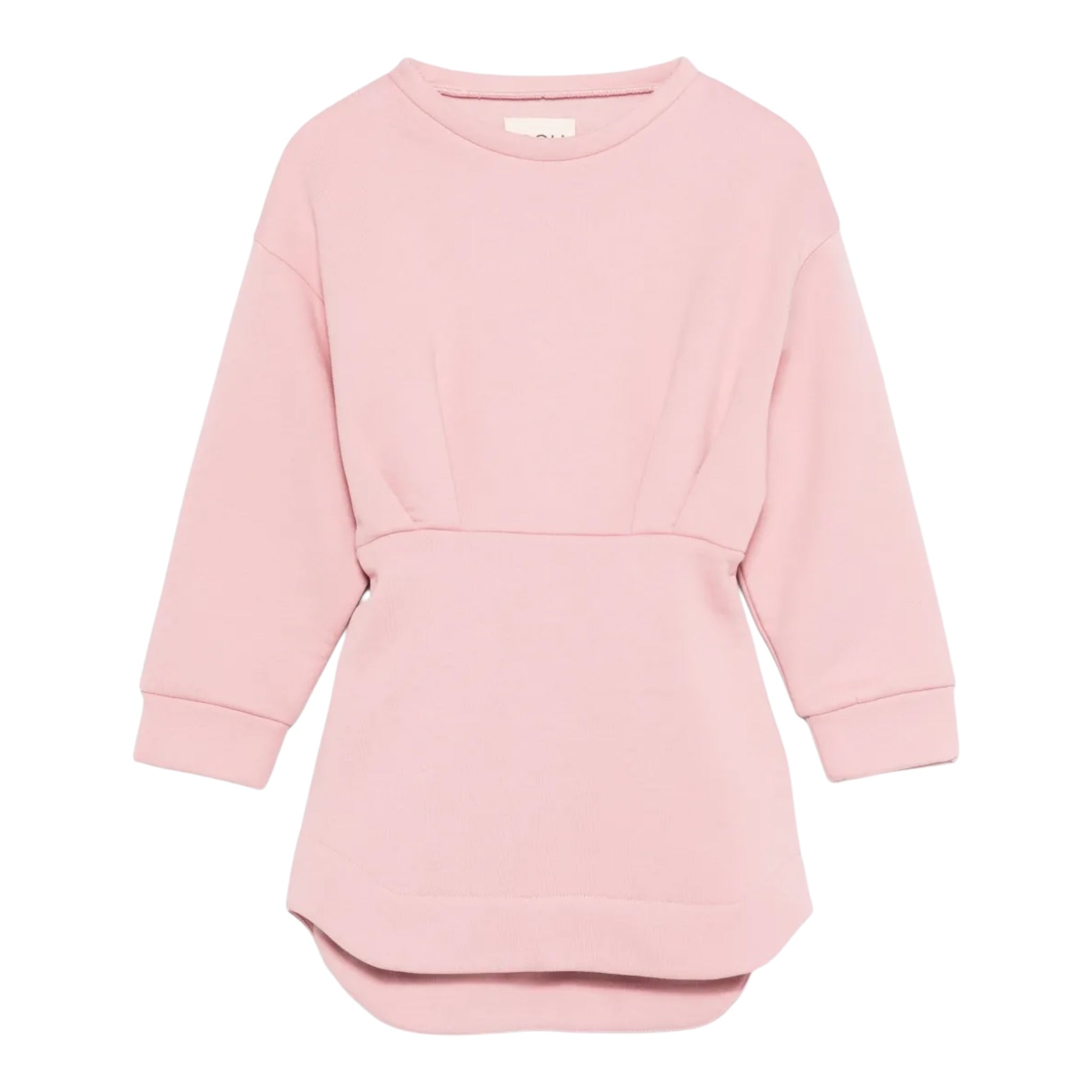 Dou Dou Abito tinta unita con Fiocco Rimovibile Rosa per Bambina DX1A50 ROSA DOU DOU 