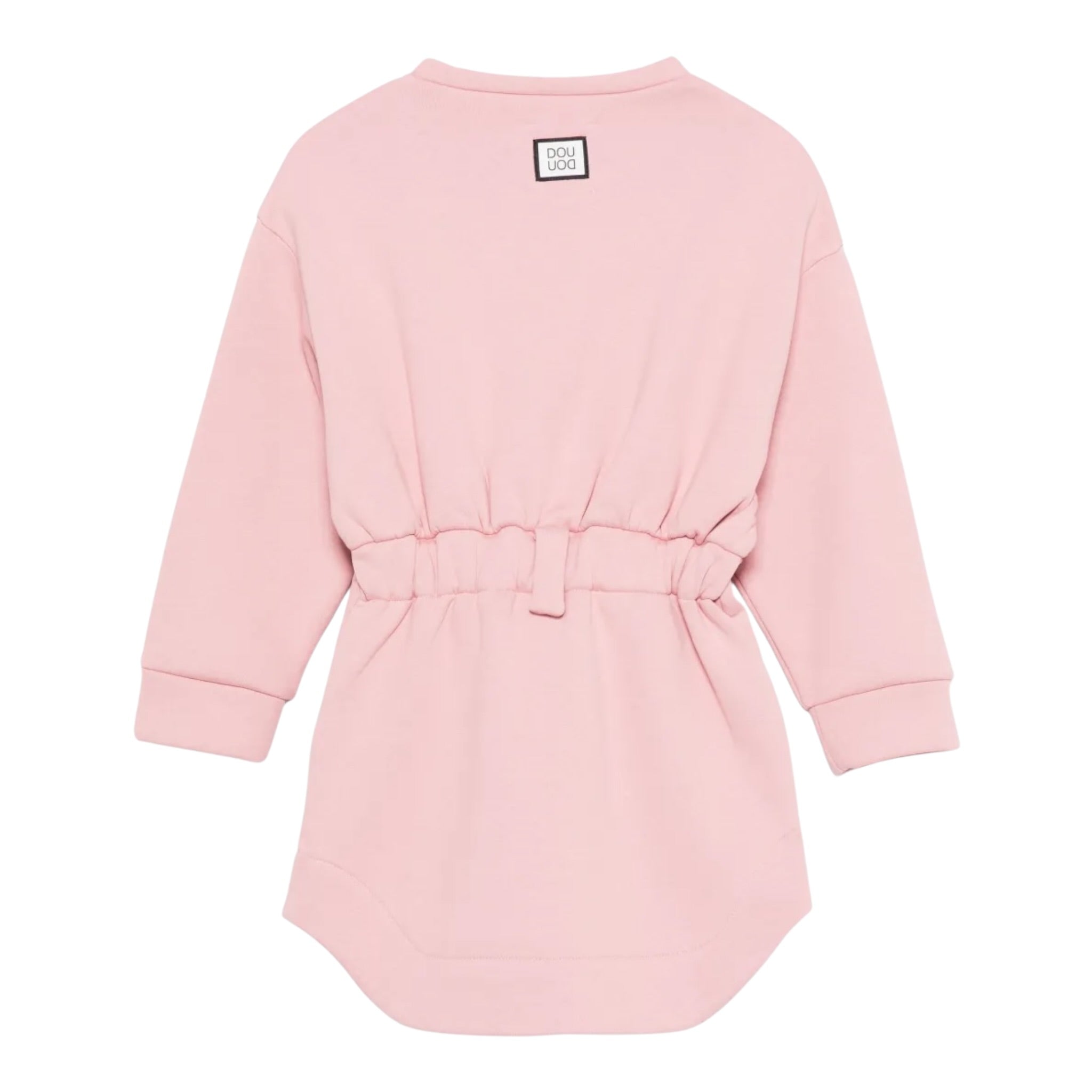 Dou Dou Abito tinta unita con Fiocco Rimovibile Rosa per Bambina DX1A50 ROSA DOU DOU 