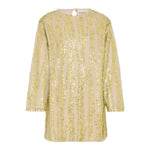 Dou Dou Abito tinta unita con Paillettes Verde per Bambina DX1B10T0098 VERDE DOU DOU 