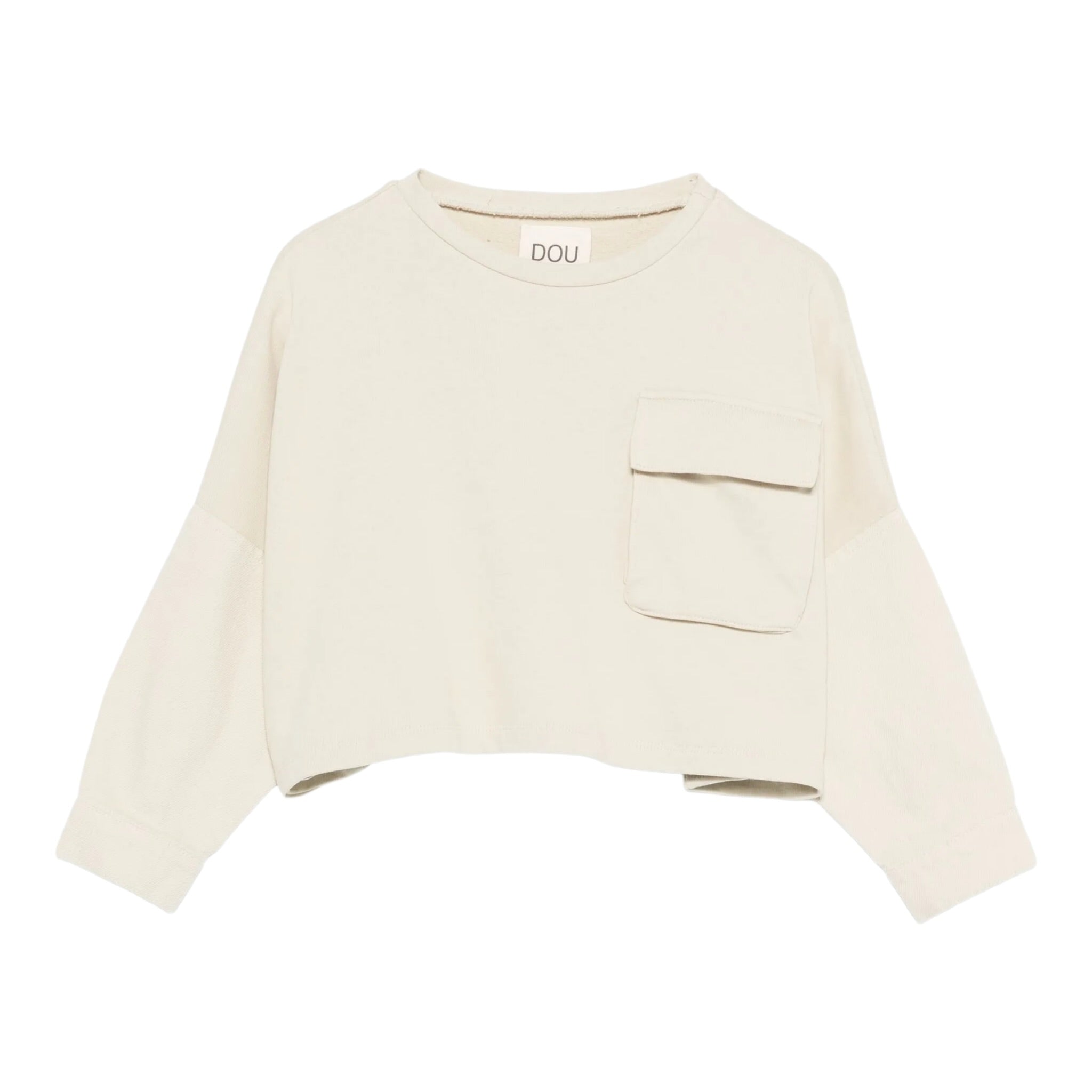 Dou Dou Felpa Chiusa Girocollo tinta unita Beige per Bambina DX4A30 BEIGE DOU DOU 