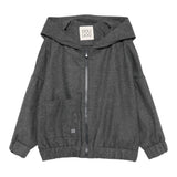 Dou Dou Felpa con Zip E Cappuccio tinta unita Grigio per Bambina DX4A50X GRIGIO DOU DOU 