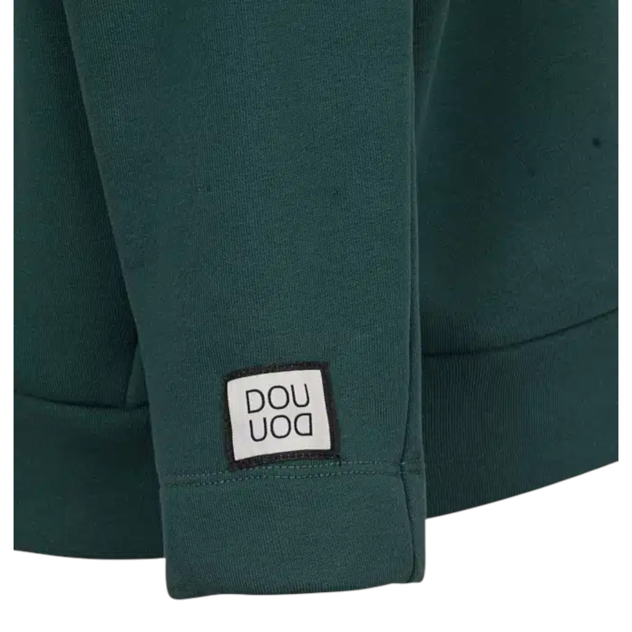 Dou Dou Felpa tinta unita con Cappuccio Verde per Bambino DX4P80 VERDE DOU DOU 
