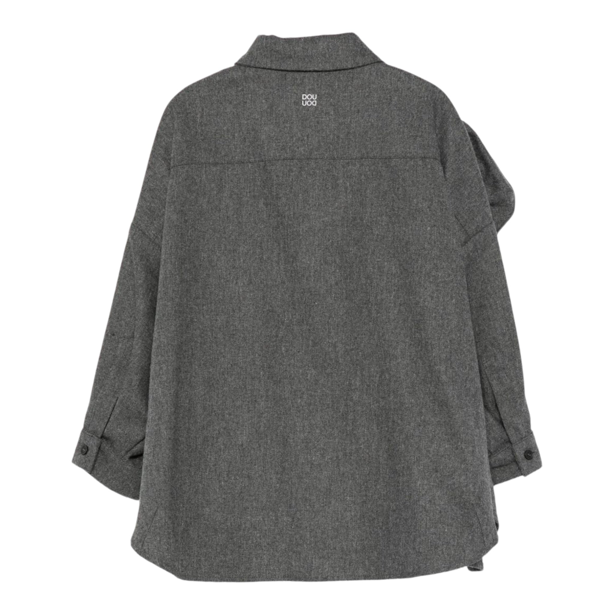 Dou Dou Camicia tinta unita con Applicazione Grigio per Bambina DX5A00 GRIGIO DOU DOU 
