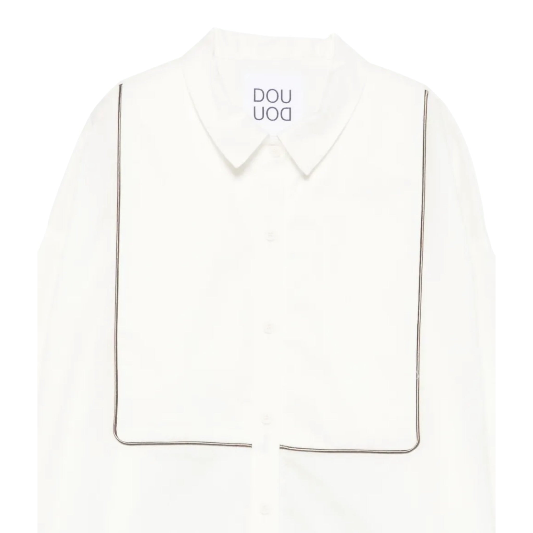 Dou Dou Abito Modello Camiucia tinta unita Bianco per Bambina DX5A10P0522 BIANCO DOU DOU 